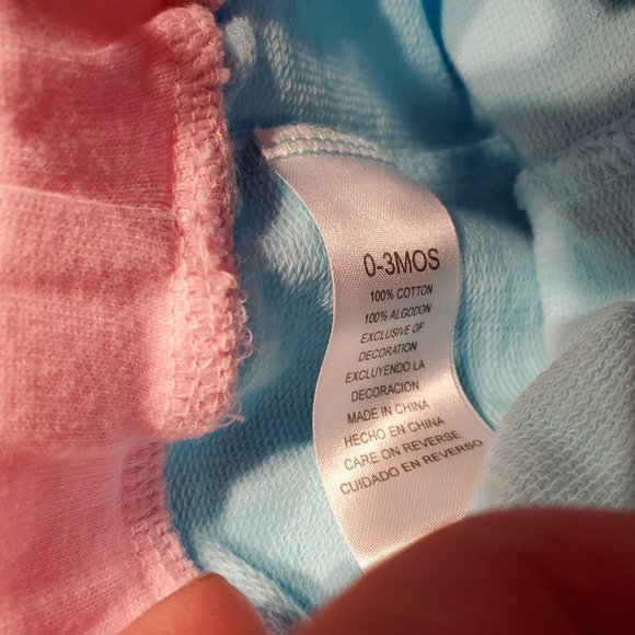 Baby Works Shorts Set 0-3M Pink Blue - Picture 8 of 9